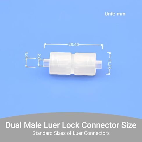25 حزمة PP ذكر إلى ذكر محول قفل Luer مع الياقات الدوارة المزدوجة، موصل Luer المقاوم للحرارة من الدرجة الغذائية لأدوات المختبر، آلات الغذاء، حوض السمك والاستخدام الصناعي in Kuwait