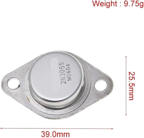 ترانزستور 2N3055 to-3 15A 60V NPN AF 5 قطع in Kuwait