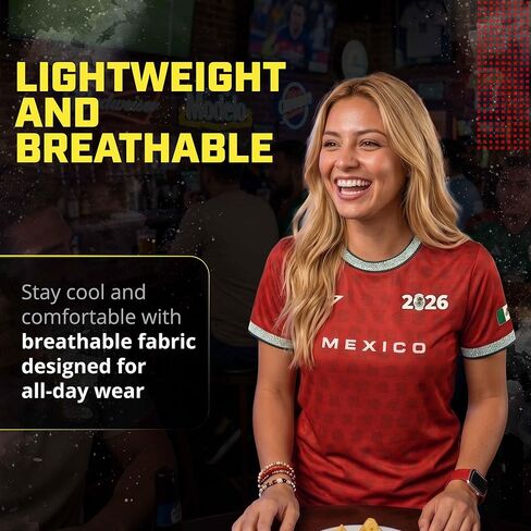 3N2 Mexico Fan Shirt – Breathable Lightweight Soccer Supporter Tee for Game Day, Training & Casual Wear (Unisex) in Kuwait