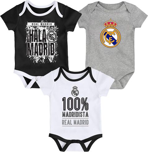 Outerstuff Real Madrid Unisex Halá Baby 3-Piece Creeper Set – Official Licensed Soccer Apparel in Kuwait
