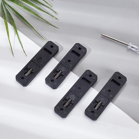 AHANDMAKER 10Pcs DIN Rail Mounting Brackets, 76x20x8mm Rectangle Universal Mounting Supports Standard Nylon Industrial Electrical Clamps for Switches Circuit Breakers Solid State Relays, Black in Kuwait