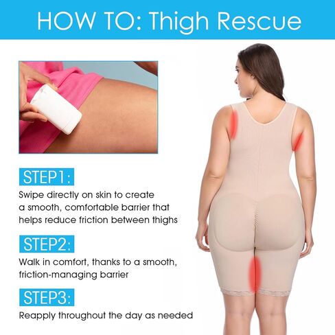 Anti Chafing Stick for Thighs, 2-Pack 0.8oz Each, Friction Reducing Balm for Inner Thighs, Bra Straps, Waistbands | Daily Anti Friction | Travel Size,Vacation Essentials in Kuwait