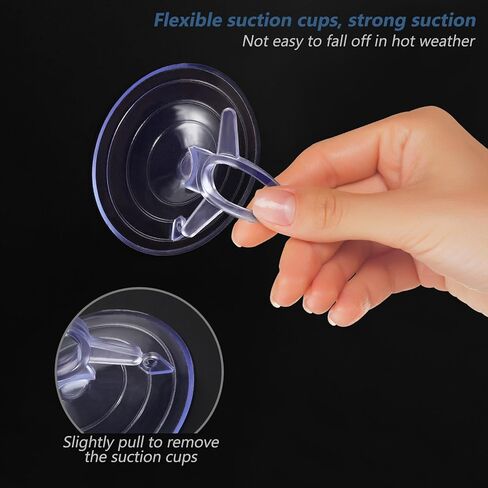 Totority Transparent PVC Suction Cups, 12pcs 45mm Vacuum Pull Ring Holders for Aquarium Fish Tanks & Glass Surfaces, Strong Grip for Heaters, Tubing, Decorations in Kuwait