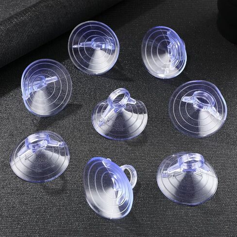 Totority Transparent PVC Suction Cups, 12pcs 45mm Vacuum Pull Ring Holders for Aquarium Fish Tanks & Glass Surfaces, Strong Grip for Heaters, Tubing, Decorations in Kuwait