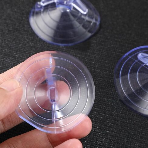 Totority Transparent PVC Suction Cups, 12pcs 45mm Vacuum Pull Ring Holders for Aquarium Fish Tanks & Glass Surfaces, Strong Grip for Heaters, Tubing, Decorations in Kuwait