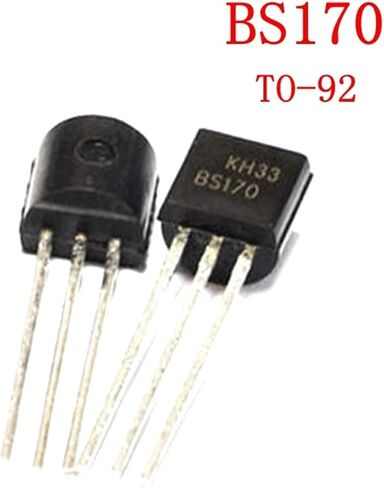 BS170 170 MOSFET N-Channel 60V 50mA TO-92 0.5A / 600V FET TO92 Triode Transistor 20Pcs ﻿ in Kuwait
