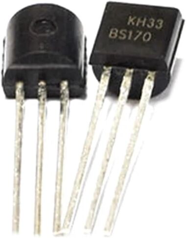 BS170 170 MOSFET N-Channel 60V 50mA TO-92 0.5A / 600V FET TO92 Triode Transistor 20Pcs ﻿ in Kuwait