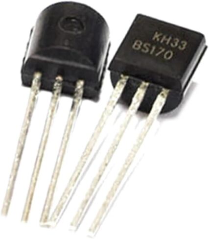 BS170 170 MOSFET N-Channel 60V 50mA TO-92 0.5A / 600V FET TO92 Triode Transistor 20Pcs ﻿ in Kuwait