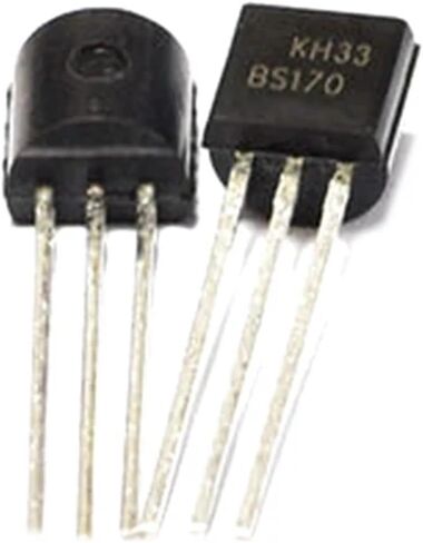 BS170 170 MOSFET N-Channel 60V 50mA TO-92 0.5A / 600V FET TO92 Triode Transistor 20Pcs ﻿ in Kuwait