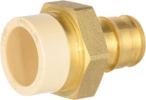 (Pack of 5) EFIELD 1/2" Pex A x 1/2" CPVC Adapter Expansion Brass Fitting ONLY For Pex-A Tubing Connection, ASTM F1960,(PEX1960275) in Saudi Arabia