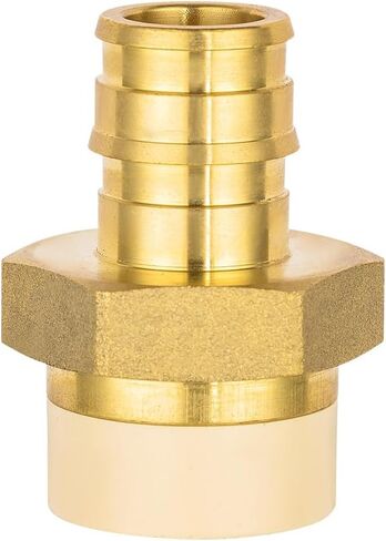 (Pack of 5) EFIELD 1/2" Pex A x 1/2" CPVC Adapter Expansion Brass Fitting ONLY For Pex-A Tubing Connection, ASTM F1960,(PEX1960275) in Saudi Arabia
