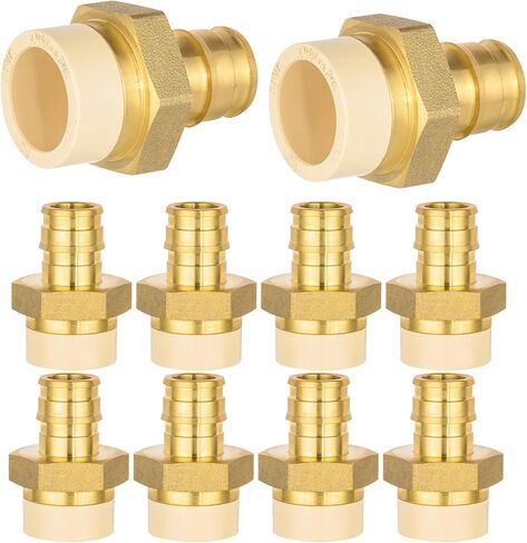 (Pack of 5) EFIELD 1/2" Pex A x 1/2" CPVC Adapter Expansion Brass Fitting ONLY For Pex-A Tubing Connection, ASTM F1960,(PEX1960275) in Saudi Arabia