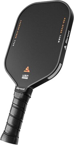 Thermoformed Carbon Fiber Pickleball Paddle - Textured Grip, Larger Sweet Spots for Max Spin, Control & Power - 16mm Polypropylene Honeycomb Core for All Skill Levels, 8.0 oz in Saudi Arabia