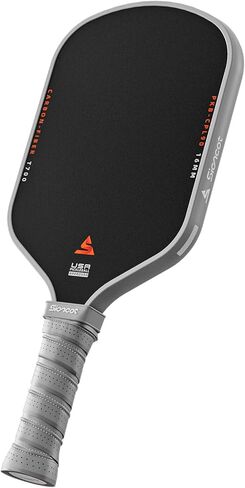Thermoformed Carbon Fiber Pickleball Paddle - Textured Grip, Larger Sweet Spots for Max Spin, Control & Power - 16mm Polypropylene Honeycomb Core for All Skill Levels, 8.0 oz in Saudi Arabia