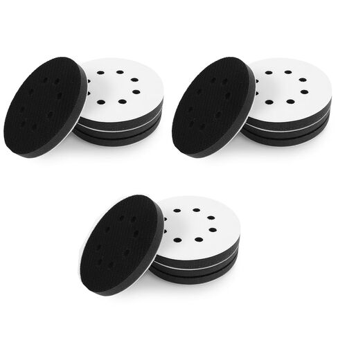 12 Pcs 5 Inch 8 Holes Foam Sander Pad for Orbital Sander, Hook Sponge Sanding Pads and Soft Density Interface for Electric Sander in Kuwait