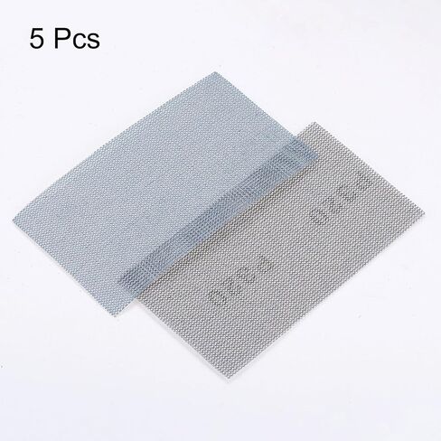 5pcs Mesh Sanding Sheets 320 Grits 2.8" x 5" Ceramic Abrasive Wet Dry Sandpaper Dust-Free Hook and Loop Abrasive Pads for Car Woodworking Metal Polishing & Grinding in Kuwait