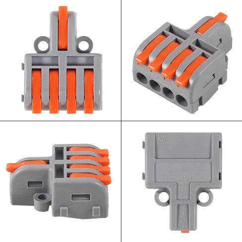 20PCS Mini Electrical Wire Connectors, DIY Splicing into 4/6/8/9/10 Way Butt Terminal Block Connectors (1 in 4 Out) in Kuwait