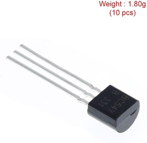 BC547 TO-92 45V / 0.1A NPN ترانزستور منخفض الطاقة 100 قطعة in Kuwait