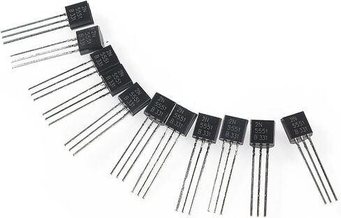 2N5551 2N5401 NPN مجموعة الترانزستور TO-92 مجموعة المكونات الإلكترونية للترانزستورات التبديل 50 قطعة in Kuwait