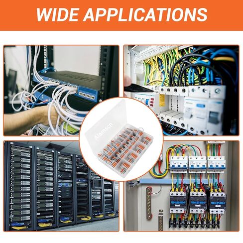 26PCS Lever Wire Connector Kit Compact Splicing Connectors Electrical Wire Conductor Connector 2/3/5 Circuit Inline Splice for Quick Wiring AWG 24-12 in Kuwait