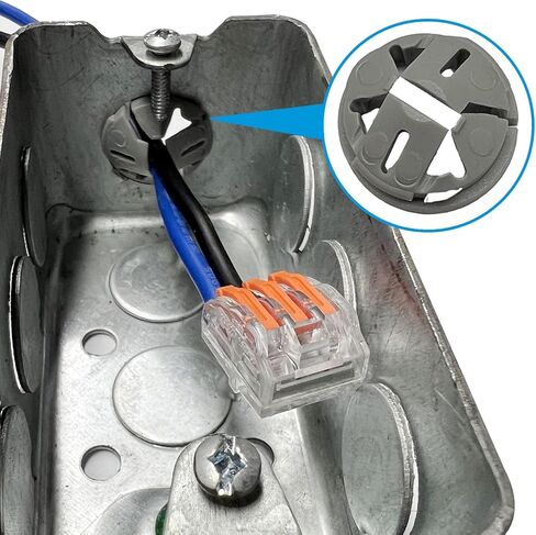 Dicio knockout cable connector 700 PCs push-in connector hole bushing connector snap in, knockout cable connector 3/8 in. non metallic cable clamp hole bushing for junction box in Kuwait
