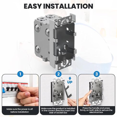 5 Pcs Switch Box Straps on Electrical Outlet Repair | Switch Box Support F Clips for Use with Boxes with Plaster Ears | for Loose Outlet Fix in Saudi Arabia