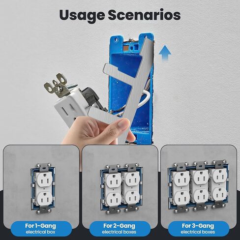5 Pcs Switch Box Straps on Electrical Outlet Repair | Switch Box Support F Clips for Use with Boxes with Plaster Ears | for Loose Outlet Fix in Saudi Arabia