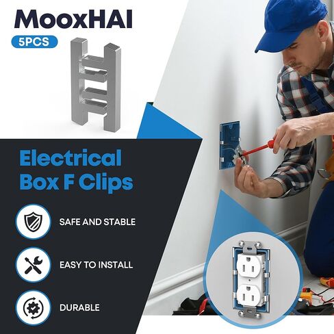5 Pcs Switch Box Straps on Electrical Outlet Repair | Switch Box Support F Clips for Use with Boxes with Plaster Ears | for Loose Outlet Fix in Saudi Arabia