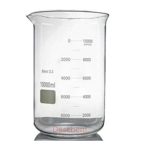 10000mL Glass Beaker 10L Large Low Form Spout Mouth Lab Chemistry Glassware Made from Borosilicate Glass3.3 in Kuwait