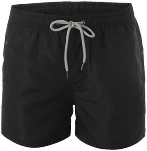 Men's Quick Dry Swim Shorts Drawstring Waist Casual Summer Beach Board Shorts in Saudi Arabia