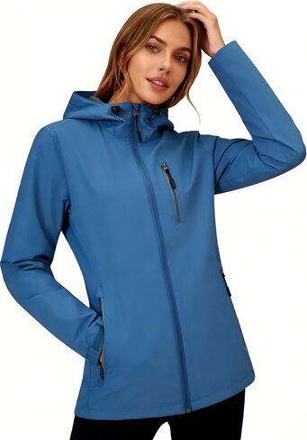 HALO RAIN Womens Rain Jacket : Waterproof Packable Womens Rain Coat with Hood for Outdoor Cycling, Hiking in Saudi Arabia