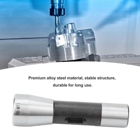 Morse Taper Drill Sleeve, R8 to MT1 Reducing Spindle Adapter Alloy Steel for R8 Shank and for MT1 Shank in Kuwait