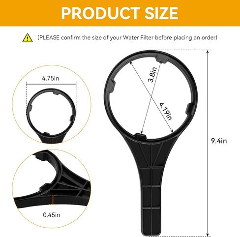 استبدال مفتاح ربط فلتر المياه Magluv WR-100 لغطاء فلتر المياه Flow-Pur مناسب لأنظمة التناضح العكسي ومرشحات تحت الحوض، عبوتان in Kuwait