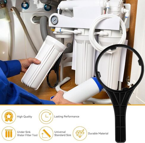 استبدال مفتاح ربط فلتر المياه Magluv WR-100 لغطاء فلتر المياه Flow-Pur مناسب لأنظمة التناضح العكسي ومرشحات تحت الحوض، عبوتان in Kuwait