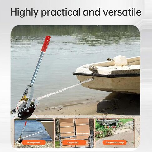 Hilitand Heavy Duty Manual Ratchet Rope Puller, Ratchet Power Puller Tool, 1.5 Ton 3307 lbs Load Capacity, Steel Cable and Dual Locking Hooks for Lifting Pulling Towing (HilitandaZmgZas-11) in Saudi Arabia