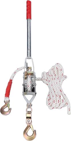 Hilitand Heavy Duty Manual Ratchet Rope Puller, Ratchet Power Puller Tool, 1.5 Ton 3307 lbs Load Capacity, Steel Cable and Dual Locking Hooks for Lifting Pulling Towing (HilitandaZmgZas-11) in Saudi Arabia