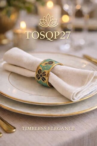 Set of 12 Round Metal Napkin Rings – 1.5 Inch Elegant Design, Lightweight Handmade Napkin Holders for Wedding, Holiday, Thanksgiving, Formal Home Kitchen Dining Everyday Table Decor in Kuwait