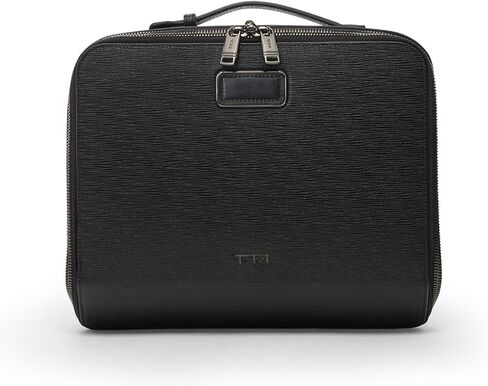 TUMI - Travel Accessories Valuables Travel Case - Premium Leather Secure Case - Black Embossed Leather in Saudi Arabia