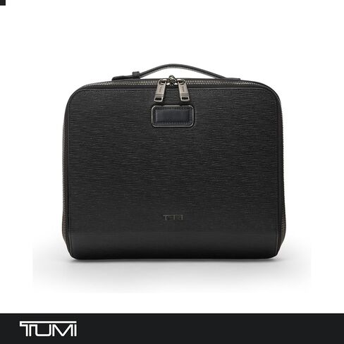 TUMI - Travel Accessories Valuables Travel Case - Premium Leather Secure Case - Black Embossed Leather in Saudi Arabia