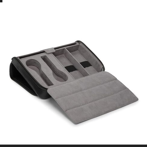 TUMI - Travel Accessories Valuables Travel Case - Premium Leather Secure Case - Black Embossed Leather in Saudi Arabia