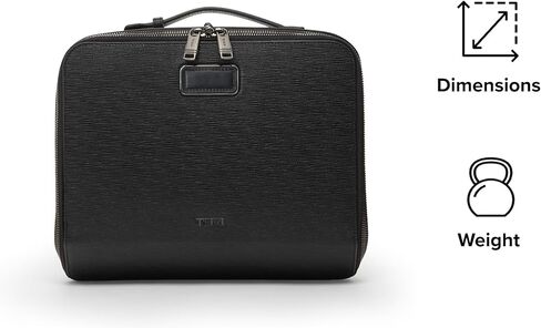 TUMI - Travel Accessories Valuables Travel Case - Premium Leather Secure Case - Black Embossed Leather in Saudi Arabia