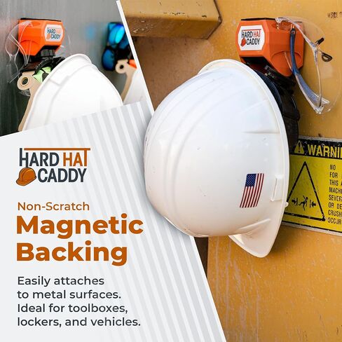 Hard Hat Caddy, All in One PPE Organizer with Magnetic Backing, Belt Clip, & Hook, Compatible with Safety Gear Brands in Saudi Arabia