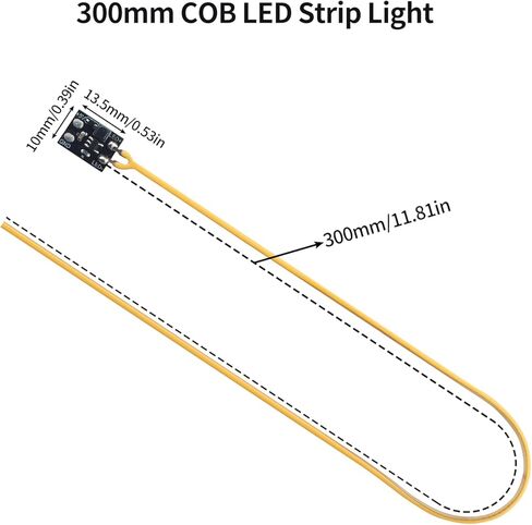 ملحقات الطابعة ثلاثية الأبعاد شريط ضوء COB LED من السيليكون مقاس 300 مم مع لوحة واجهة PCB: يتضمن فقط الجزء القياسي المتوافق مع X1/X1C/P1S/P1P/A1 Mini Makeworld DIY نموذج طباعة مصباح مخصص in Kuwait