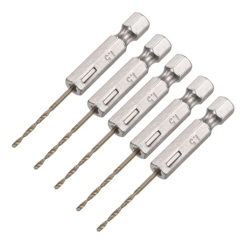5 قطع من Uxcell لقمة ثقب سداسية من الفولاذ عالية السرعة، قطر حفر 1.5 مم مع ساق سداسية 1/4 بوصة طول 60 مم in Kuwait