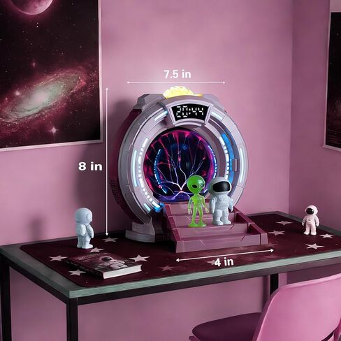 ضوء ليلي على شكل كرة بلازما لبوابة الفضاء، مصباح LED لجهاز عرض Galaxy مع ضوضاء بيضاء، منبه مكبر صوت موسيقى بلوتوث، جهاز تحكم عن بعد، ضوء نجمة لمصباح ديكور غرفة الأطفال، هدية عيد الميلاد/عيد الميلاد. (أزرق) in Saudi Arabia