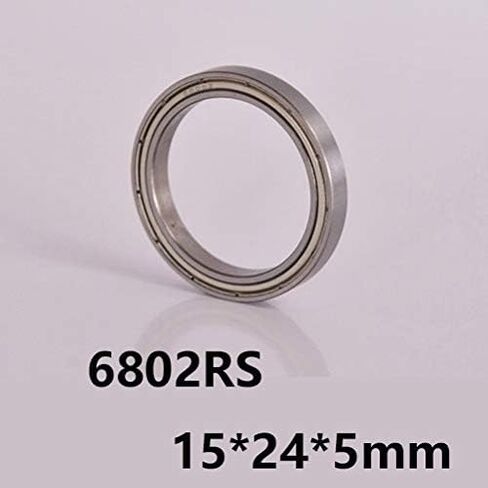 5 قطعة 6802RS كرة أخدود عميقة تحمل 6802-RS 15x24x5 مللي متر مادة الصلب in Kuwait