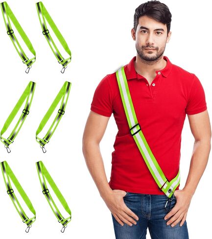HiVisible - 2 Pack Reflective Sash for Walking at Night - Adjustable Reflective Safety Gear for Men, Women, Kids - Reflective Belt Sash for Running, Walking, and Biking in Saudi Arabia