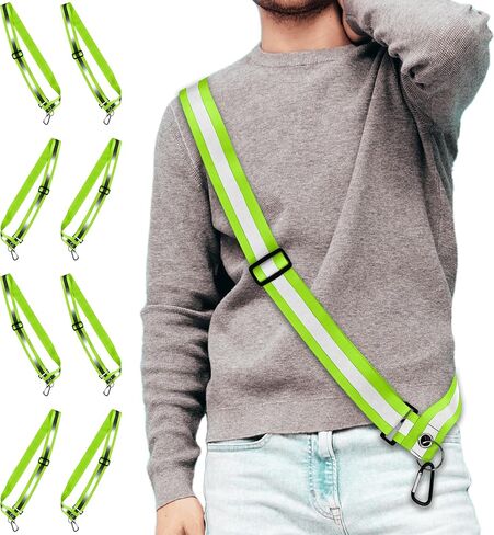 HiVisible - 2 Pack Reflective Sash for Walking at Night - Adjustable Reflective Safety Gear for Men, Women, Kids - Reflective Belt Sash for Running, Walking, and Biking in Saudi Arabia