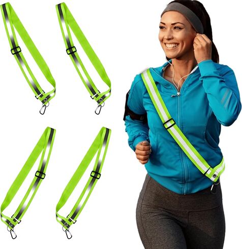 HiVisible - 2 Pack Reflective Sash for Walking at Night - Adjustable Reflective Safety Gear for Men, Women, Kids - Reflective Belt Sash for Running, Walking, and Biking in Saudi Arabia
