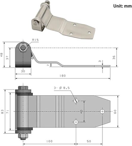 Door Hinge 304 Stainless Steel Industrial Machinery and Equipment 1Pcs in Kuwait